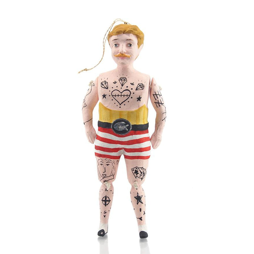 Tattooed Sailor Man Ornament