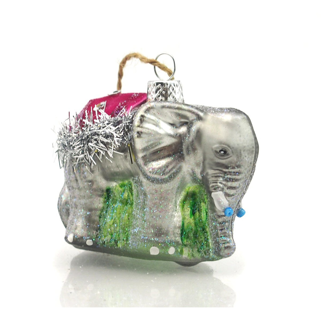 Elephant Glass Ornament Small