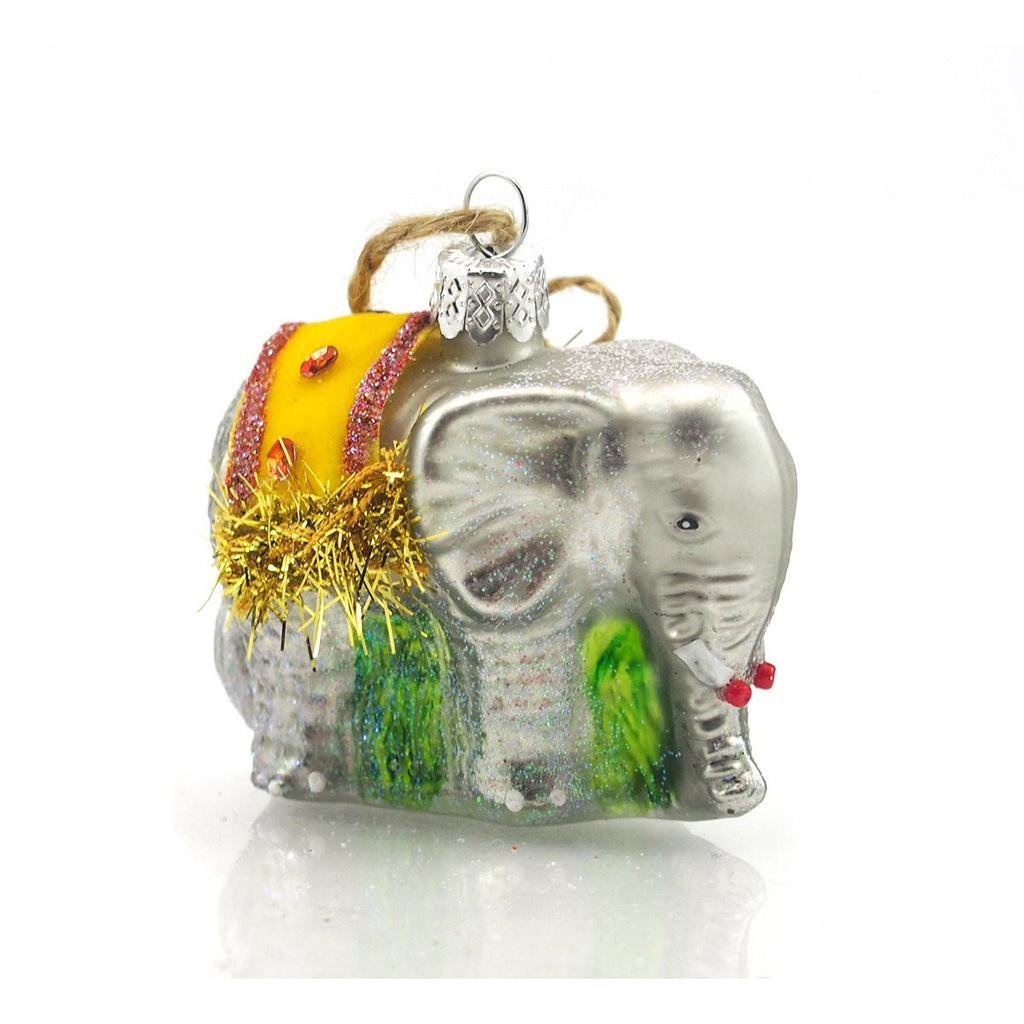Elephant Glass Ornament Small