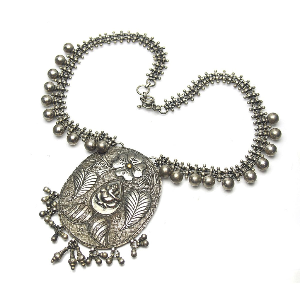 Ganesha Silver Talisman Necklace 2