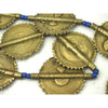 Baoule Authentic Hand Cast Brass Beads Necklace Medium with Classic Sun Disc Shapes