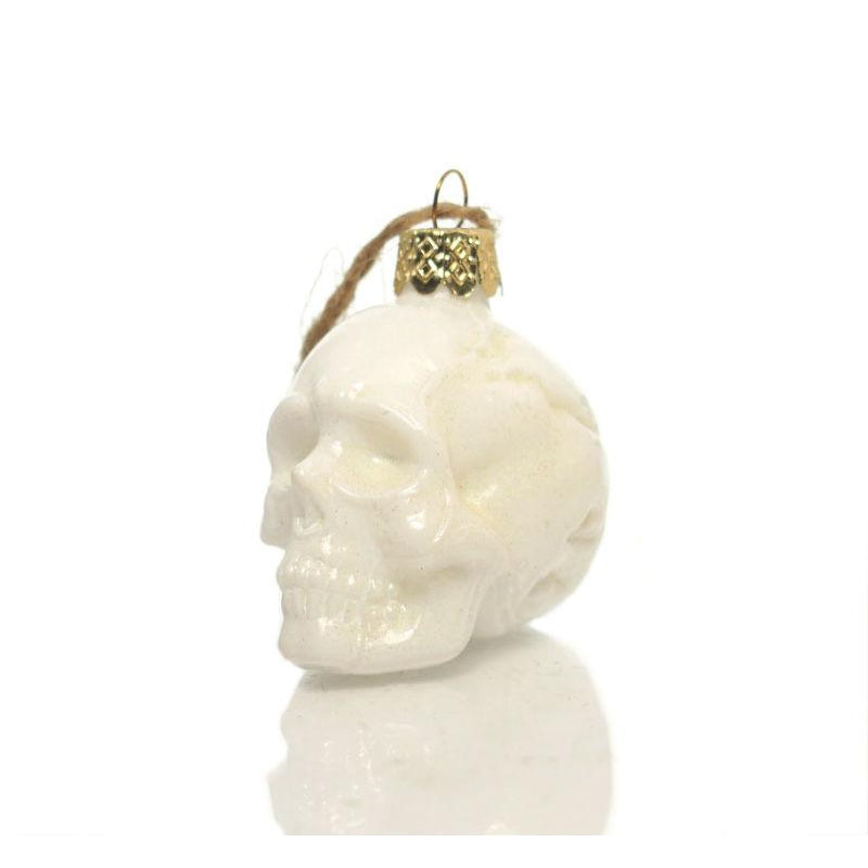 Glass Skull Ornament, Medium