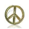 Gold Glass Peace Sign Ornament