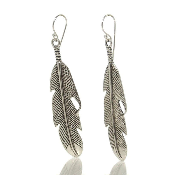 Sterling Silver Feather Earring (Thin)