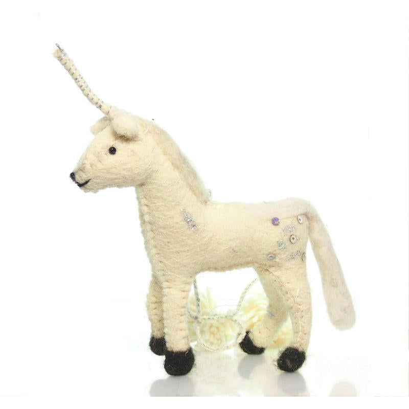 Fabric Unicorn Ornament