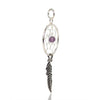 Sterling Silver Dreamcatcher with Amethyst Pendant 14mm