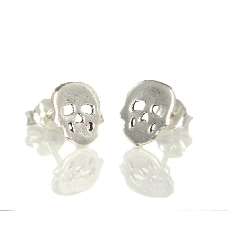Skull Sterling Silver Mini Stud Earrings