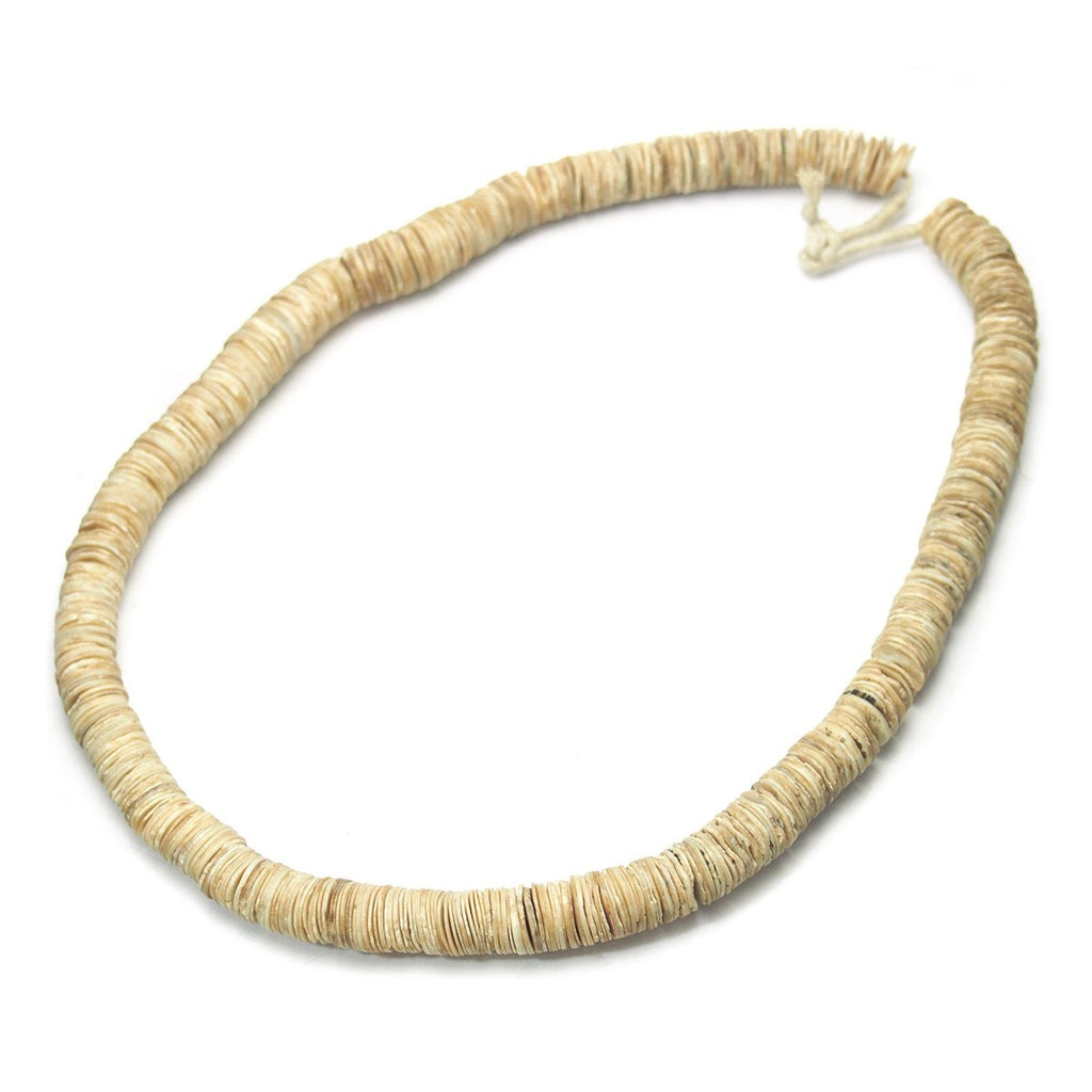 Antique Shell Heishi Beads Extra Thin from Kenya