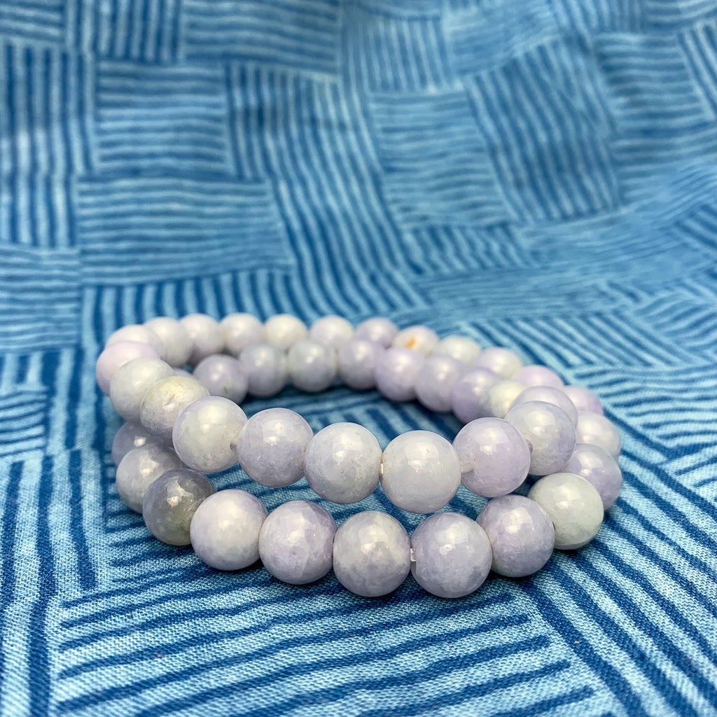 Lavender Jadeite 10mm Stretch Wrap Bracelet