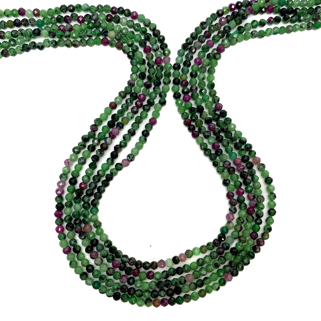 Ruby Zoisite 2mm Faceted Rounds