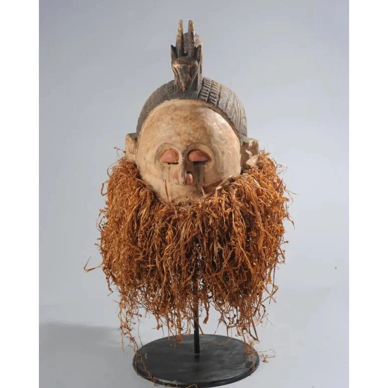 Suku 'Hemba' Style Helmet Mask, Congo PROVENANCE – Beads of Paradise