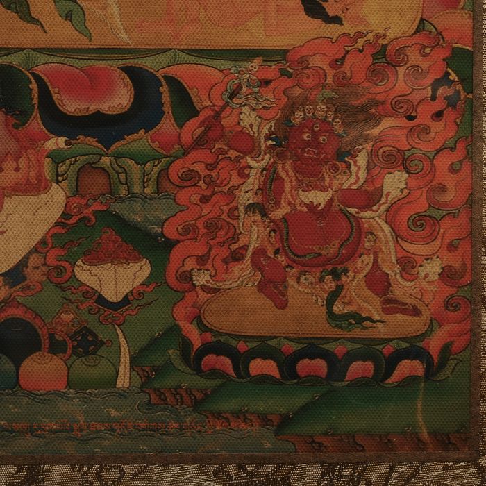 Mahakala & Buddha Thangka, Tibet #734
