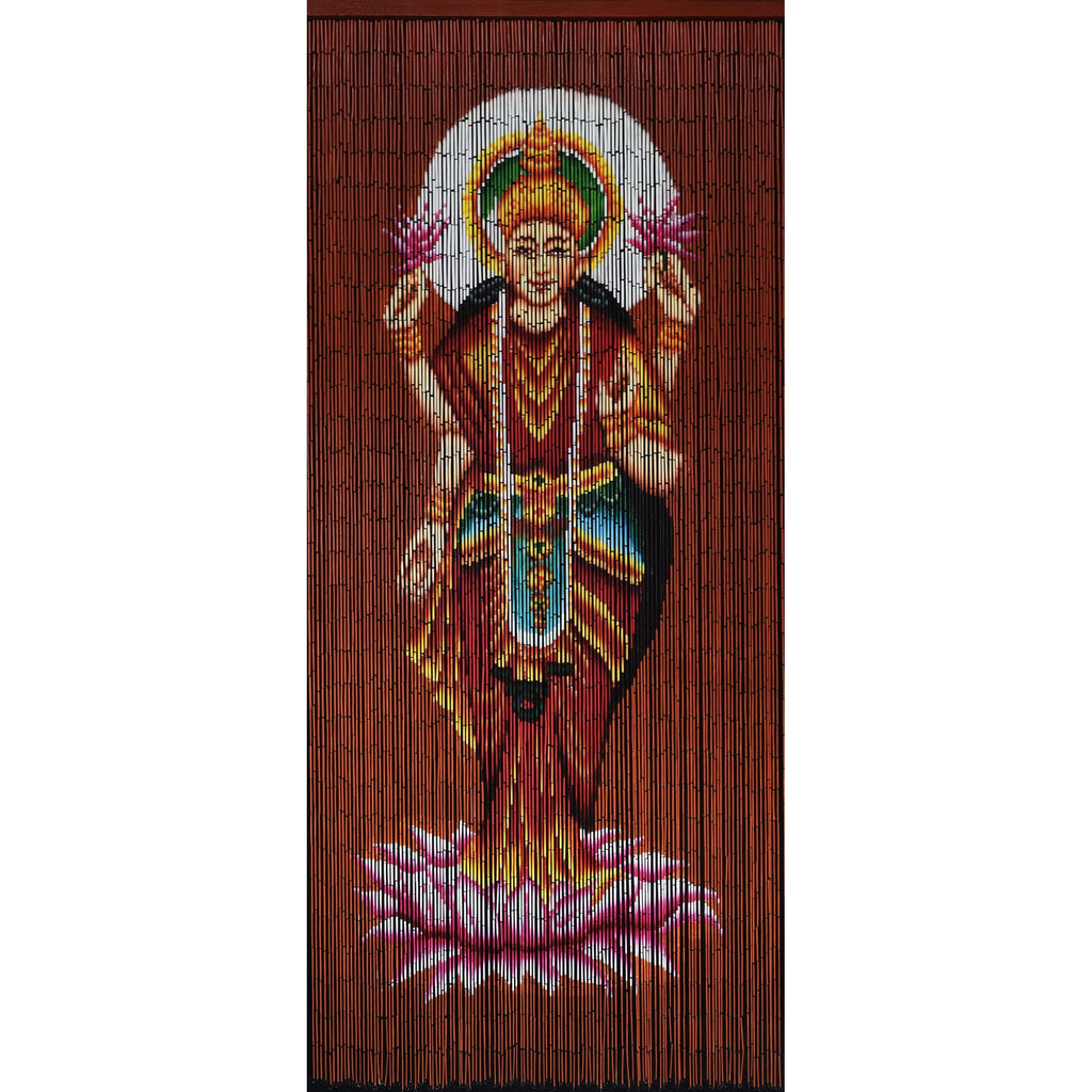 Bamboo Beaded Curtain Hand Painted-Lakshmi