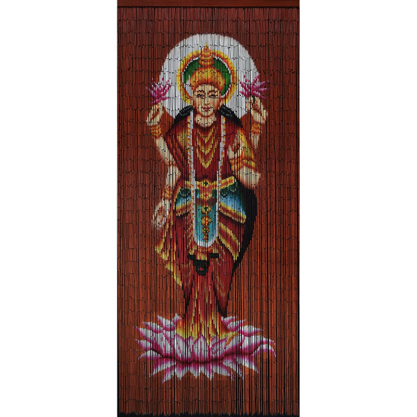 Bamboo Beaded Curtain Hand Painted-Lakshmi