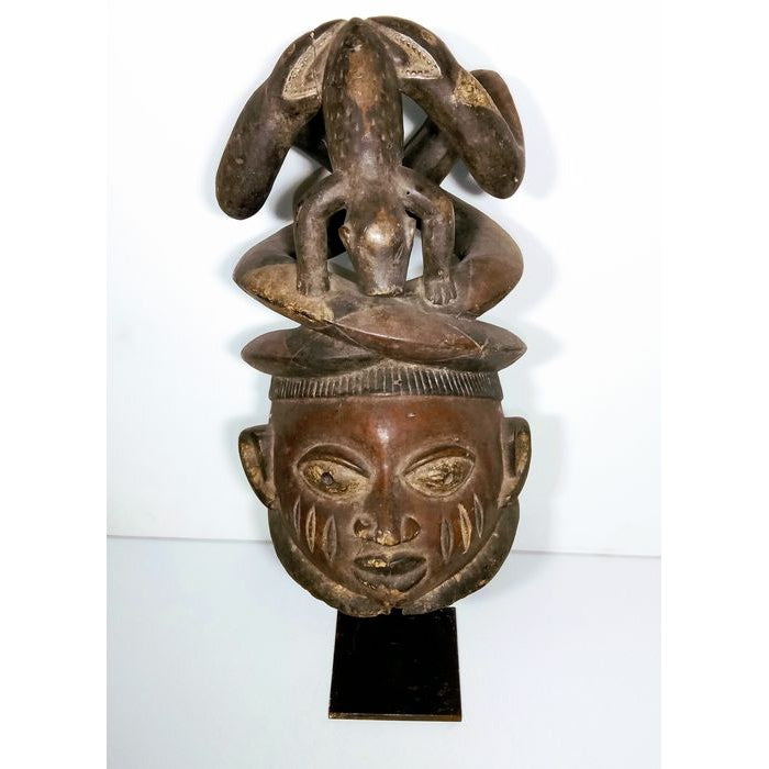 Yoruba Pythons with Warthog Parable Gelede Mask, Nigeria #