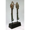 Yoruba Ogboni Edan Bronze Staff Pair, Nigeria #688