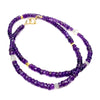 Amethyst & Moonstone Necklace With Gold Vermeil Spring Clasp