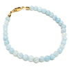 Aquamarine Faceted 4mm Bracelet With Gold-Filled Lobster Clasp