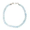 Aquamarine Faceted 4mm Bracelet With Sterling Silver Lobster Clasp