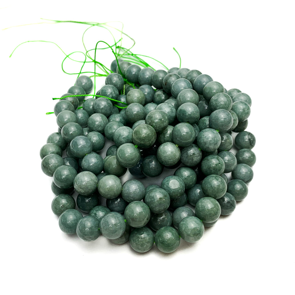 Burmese Jadeite 10mm Smooth Rounds