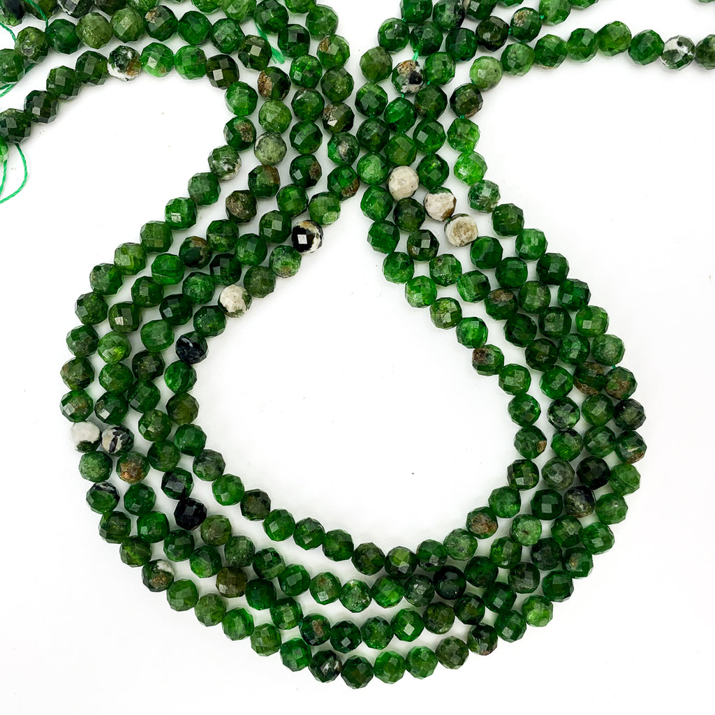 Chromium Diopside Siberian 6mm Faceted Rounds