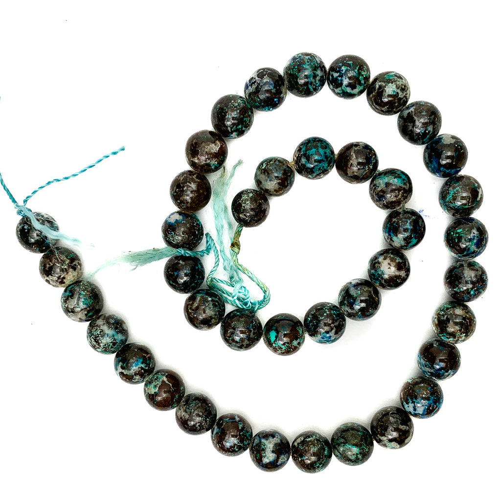 Chrysocolla 8mm & 10mm Smooth Rounds