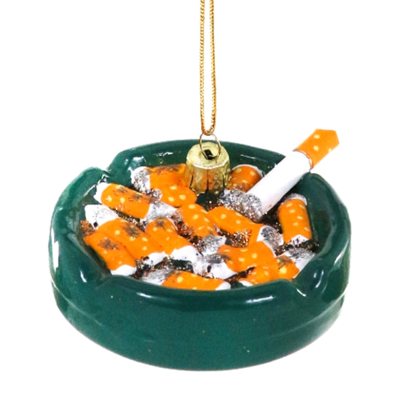 Cigarette Ashtray Ornament - Green