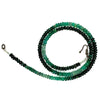 Emerald Ombre 4mm Smooth Rondelles Necklace