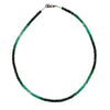 Emerald Ombre 4mm Smooth Rondelles Necklace