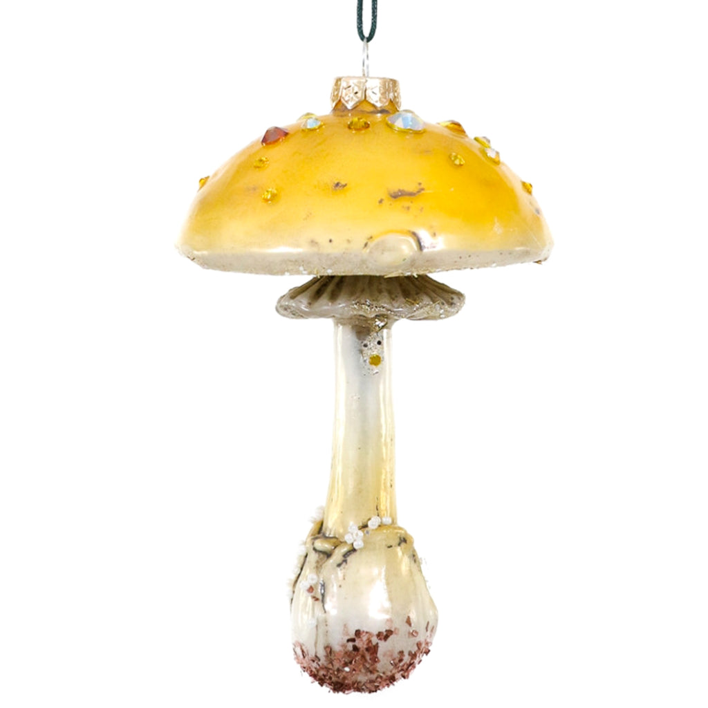 Frostfield Golden Mushroom Ornament