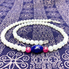 Moonstone, Lapis Lazuli and Pink Sapphire Necklace With Sterling Silver Trigger Clasp