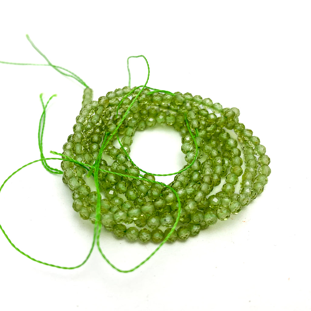Peridot 2.5mm Faceted Rounds