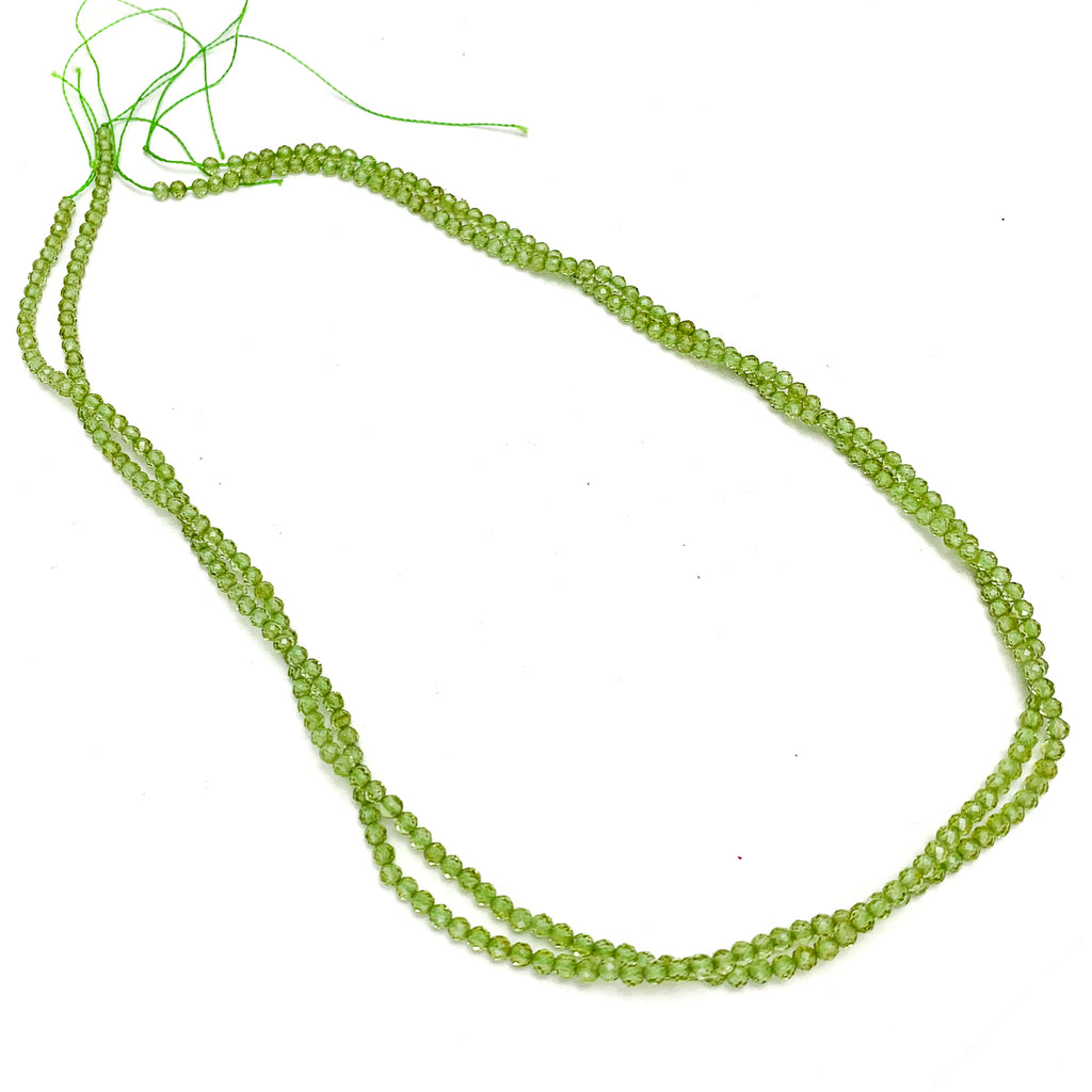Peridot 2.5mm Faceted Rounds