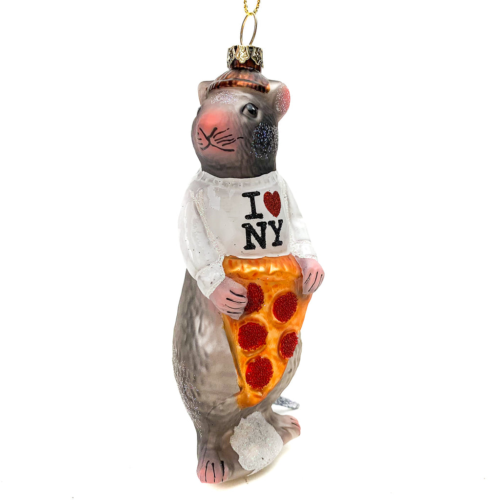 I Heart NYC Pizza Rat Ornament