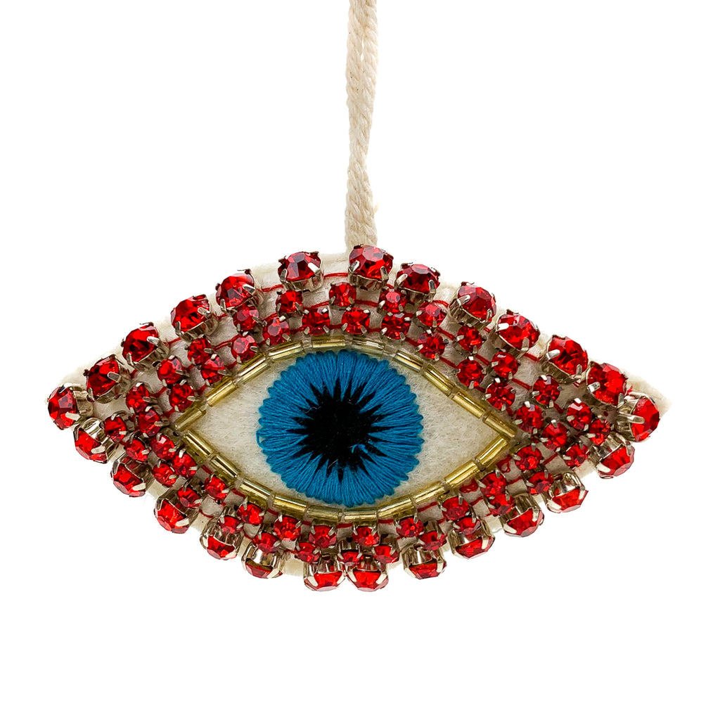 Red Jeweled Eye Ornament
