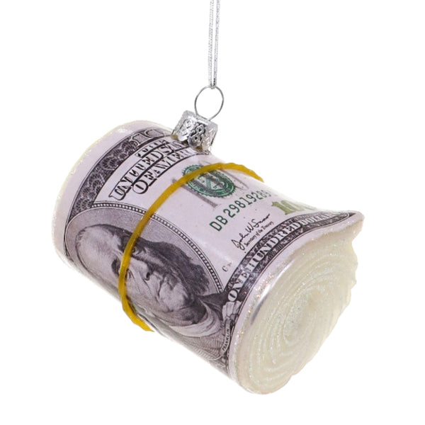 Gimme Money Roll of Cash Ornament