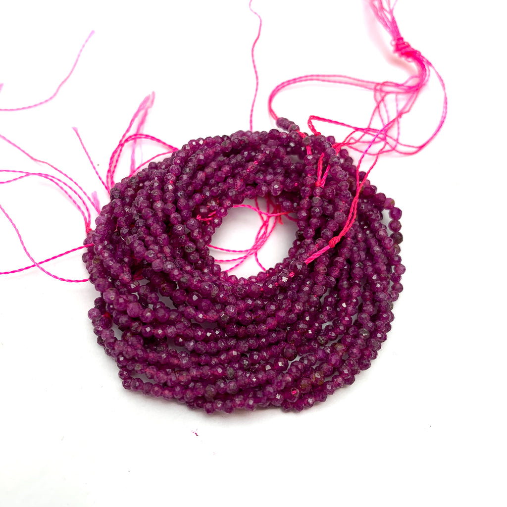 Ruby India 2mm Faceted Rounds