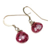 Ruby Earrings With Sterling Silver French Earwires