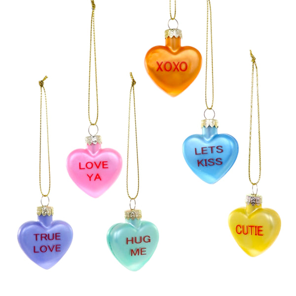 Conversation Valentine's Heart Ornaments