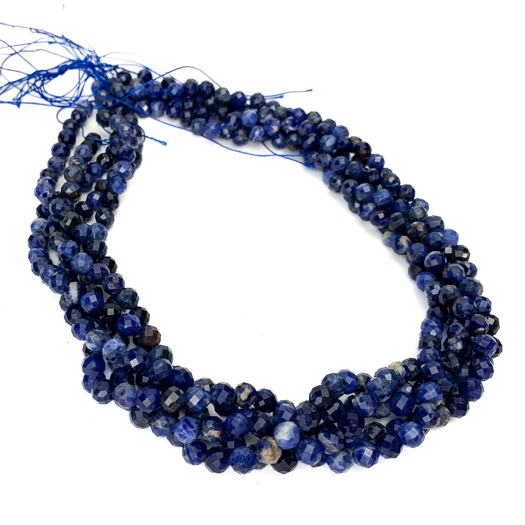 Sodalite 6mm Faceted Rounds