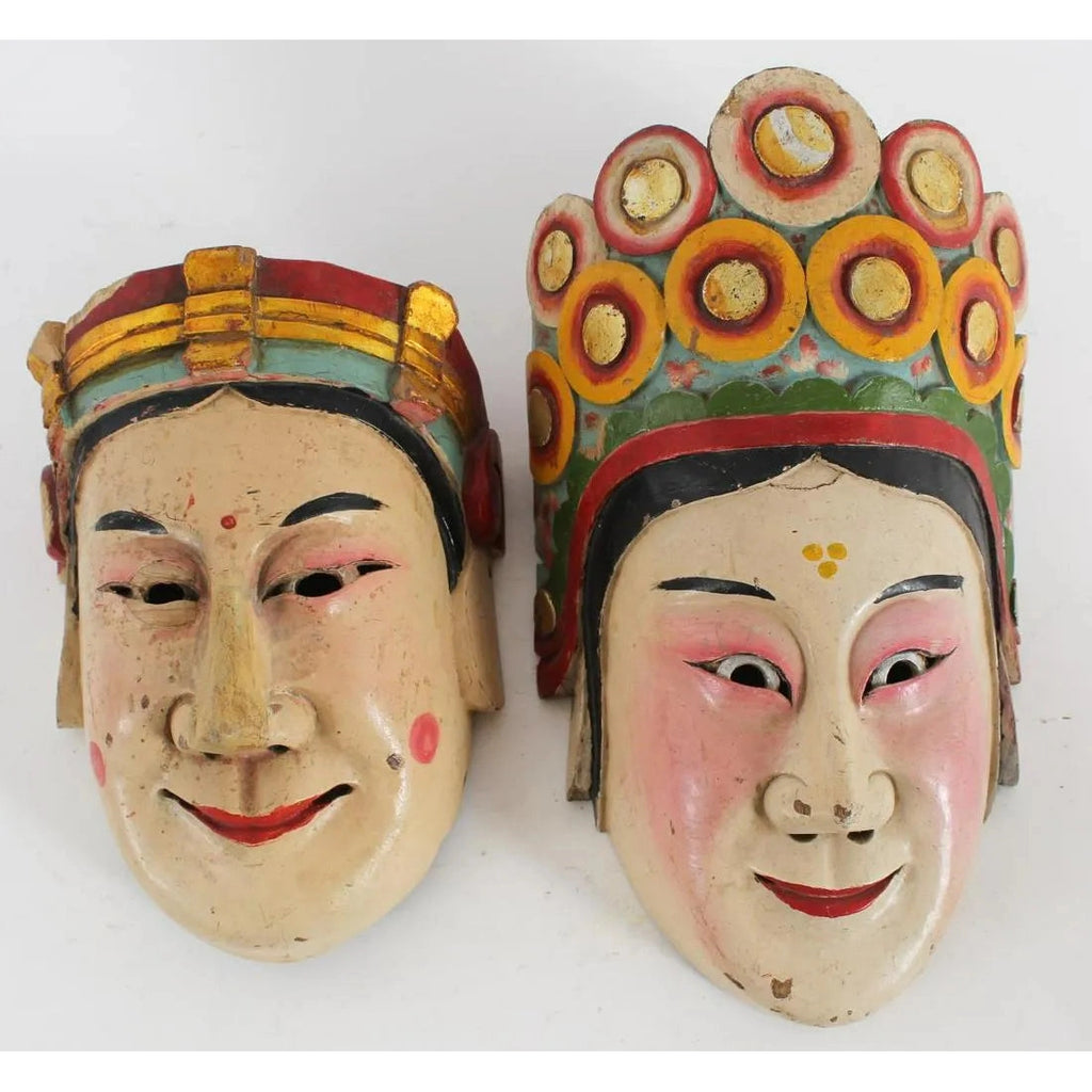 Chinese Opera Masks PAIR, China #841