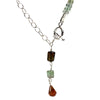 Multi-Color Tourmaline & Sterling Silver Chain Y Necklace With Sterling Silver Toggle Clasp