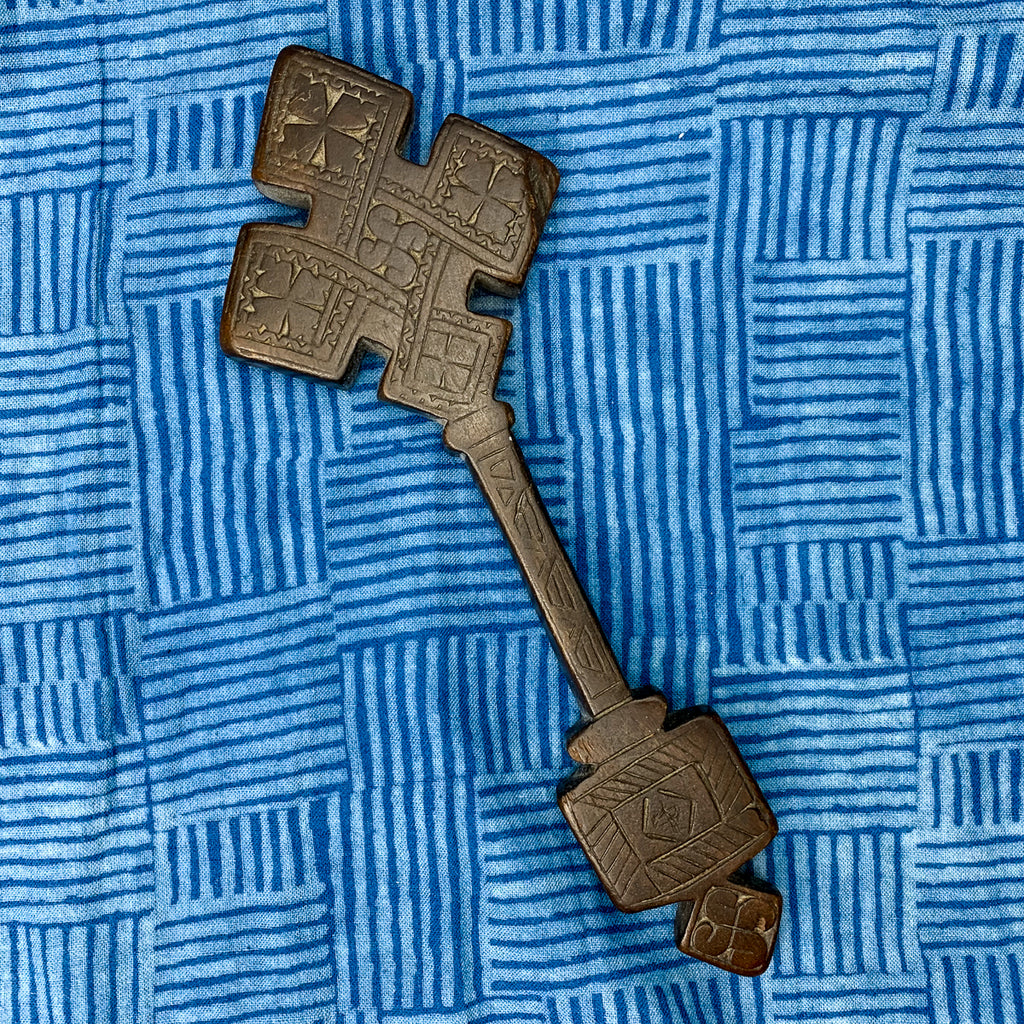 Ethiopian Handheld Meditation Cross Wooden Cross